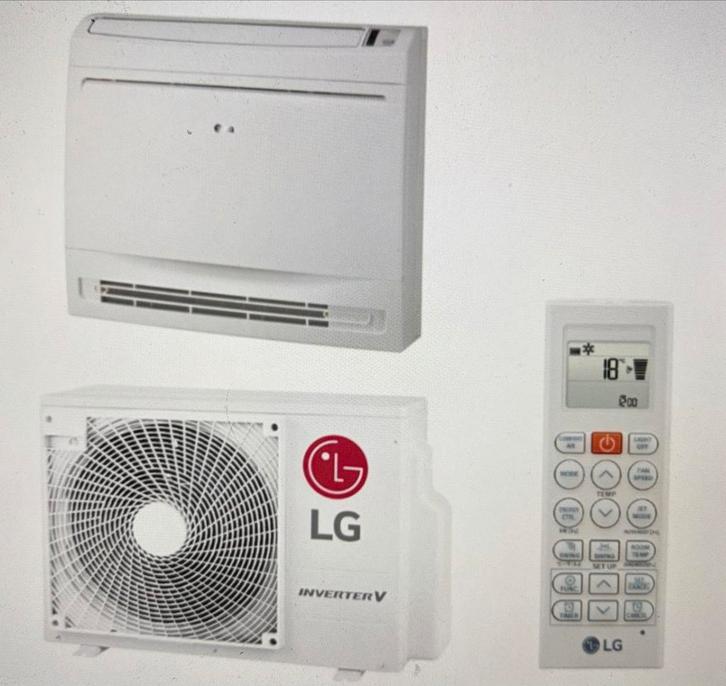 LG Vloermodel Airco Split 5KW - Geschikt tot 125m3, Witgoed en Apparatuur, Airco's, Nieuw, Wandairco, 100 m³ of groter, 3 snelheden of meer