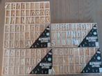 Alfabet letters hout en gouden stickers., Ophalen of Verzenden, Paleis of Waag