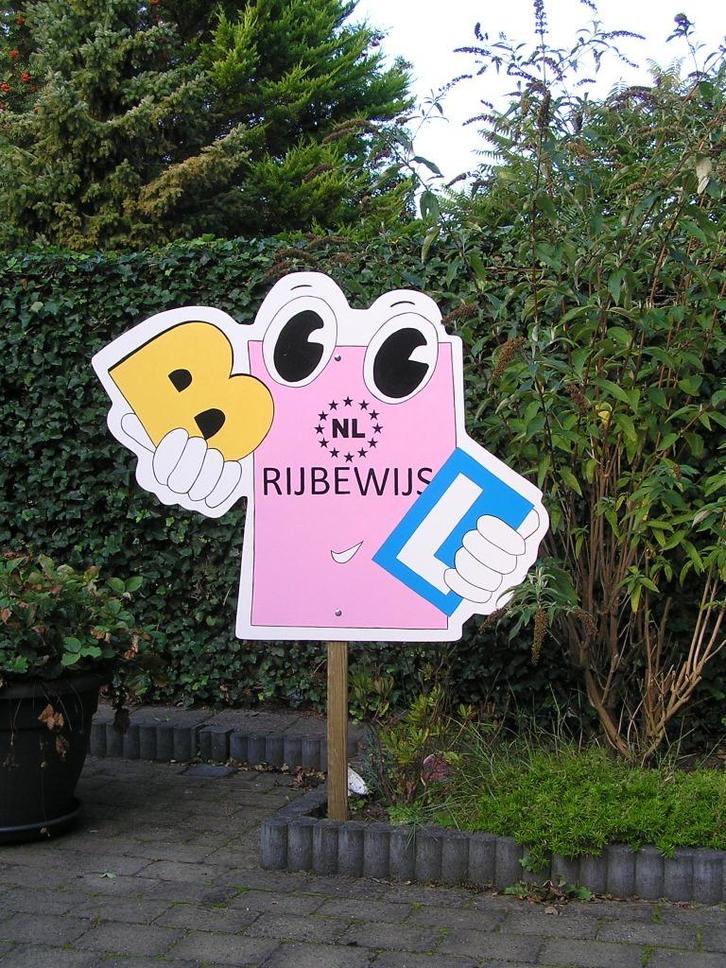 rijbewijs gehaald rijles geslaagd, Hobby en Vrije tijd, Feestartikelen | Verhuur, Nieuw, Ophalen