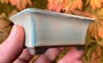Bonsai Mame pot crème geglazuurd Japans 8,7x6,4x3,8, Tuin en Terras, Bloempotten, Ophalen of Verzenden, Zo goed als nieuw, Minder dan 25 cm