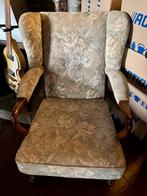 Biedermeier-fauteuil met bloemenpatroonbekleding, Antiek en Kunst, Ophalen