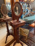Antieke Scheertafel met Spiegel, Huis en Inrichting, Woonaccessoires | Zuilen en Pilaren, Ophalen, Gebruikt