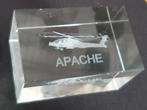 Apache helicopter 3D hologram in glas., Verzamelen, Luchtvaart en Vliegtuigspotten, Ophalen of Verzenden, Zo goed als nieuw, Overige typen