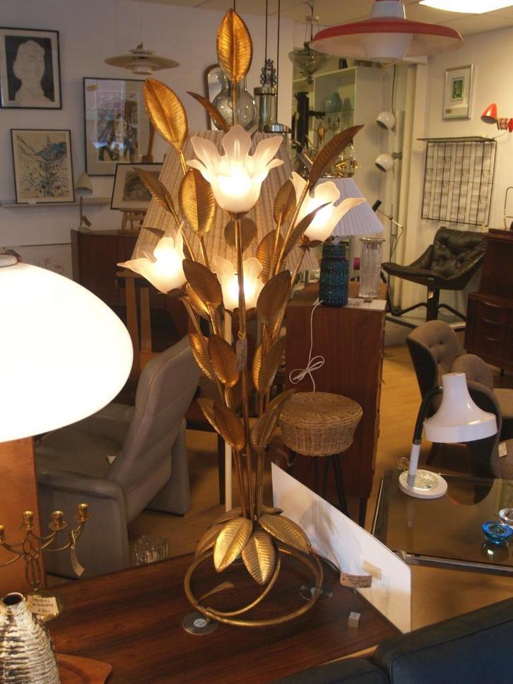 Hollywood Regency eclectic floral vintage design floor lamp, Huis en Inrichting, Lampen | Vloerlampen, 150 tot 200 cm, Ophalen of Verzenden