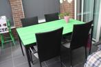 eethoek zeer nette eethoek  moet weg (verhuizing) t e a b, Ophalen of Verzenden, Gebruikt, Modern, 4 tot 6 stoelen
