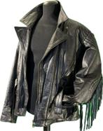 Leren jack met franjes, Kleding | Heren, Jassen | Winter, Ophalen of Verzenden, Zo goed als nieuw, Overige maten, Zwart