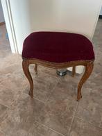 Barok bankje met rood velours bekleding, Ophalen, Zo goed als nieuw, Rechthoekig