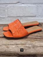 Toral - Prachtige leren slippers maat 40 - Nieuw €130, Nieuw, Oranje, X, Sandalen of Muiltjes