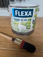 2,5 liter Flexa strak in de lak 9010 zijdeglans, Wit, Nieuw, Ophalen of Verzenden, Lak