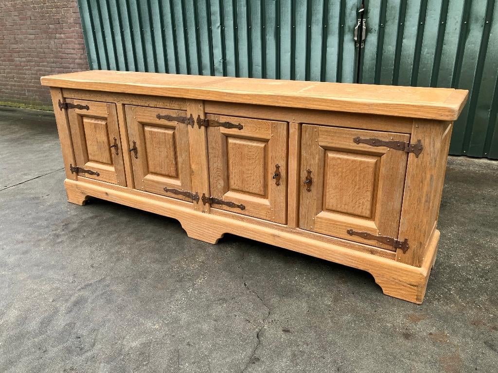 Dressoir massief eiken, Huis en Inrichting, Kasten | Dressoirs, Ophalen, Gebruikt, 150 tot 200 cm, Eikenhout