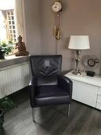 Fauteuil leer., Huis en Inrichting, Ophalen, Gebruikt, 50 tot 75 cm, Leer