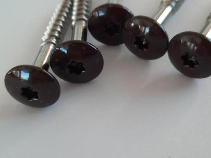 50st Trespa schroeven Sepia bruin 25- 38 mm woonboot kotter, Watersport en Boten, Accessoires en Onderhoud, Nieuw, Onderhoud en Reparatie