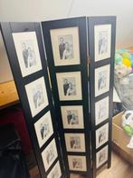Zwart houten kamerscherm drieluik met fotolijstjes, Huis en Inrichting, Woonaccessoires | Kamerschermen, Ophalen, Nieuw