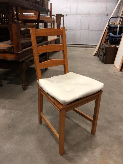 Stoel hout 4x (117) WD-028, Huis en Inrichting, Stoelen, Gebruikt, Vier, Hout, Bruin, Ophalen