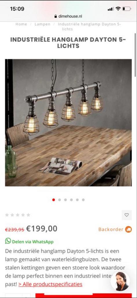 Industriële hanglamp - Zo goed als nieuw, Huis en Inrichting, Lampen | Hanglampen, Ophalen of Verzenden, Zo goed als nieuw, Metaal