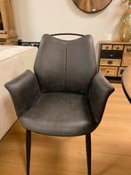 Super leuke armstoelen (set van 4) microleder, Ophalen, Zwart, Nieuw, Metaal
