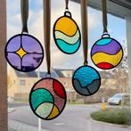 Handmade Kerstbal Glas-in-lood (glas in lood stained glass), Ophalen of Verzenden