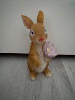 Beeldje Paashaas met roze bloem, Diversen, Pasen, Ophalen of Verzenden, Zo goed als nieuw