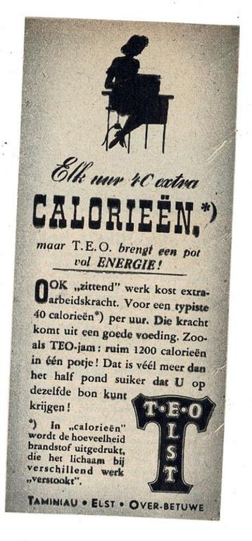 Elk uur 40 extra Calorieën Maar TEO brengt een pot Energie ! beschikbaar voor biedingen