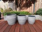3 grote keramieken planten/bloem potten/bakken, Ophalen, Tuin, Steen, Minder dan 60 cm