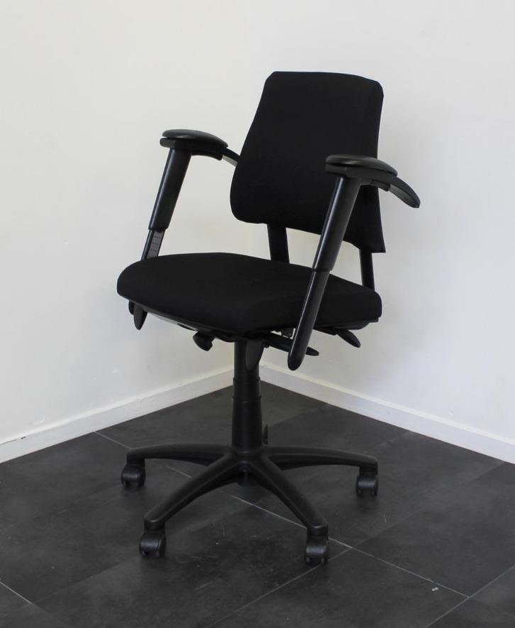 BMA Axia Bureaustoel, Lage Rug, Lange Pads, Nieuwe Stof, Huis en Inrichting, Bureaustoelen, Gebruikt, Bureaustoel, Zwart, Ergonomisch
