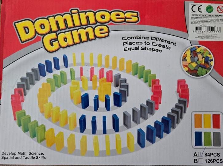 Domino Game - Leuk en Leerzaam!, Hobby en Vrije tijd, Gezelschapsspellen | Overige, Zo goed als nieuw, Een of twee spelers, Drie of vier spelers