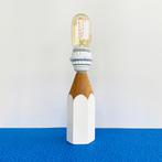 pop art vintage LAMP potlood hout Pierre Sala Memphis stijl, Minder dan 50 cm, Metaal, Gebruikt, Ophalen of Verzenden