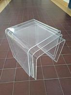 vintage mimiset plexiglas design bijzettafel nesting tables, Huis en Inrichting, Ophalen of Verzenden, Gebruikt