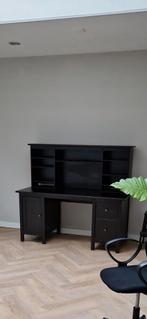 Super mooi zwart bureau (Ikea Hemnes), Huis en Inrichting, Bureaus, Ophalen, Gebruikt