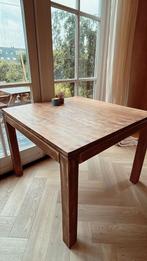 Robuuste eettafel teakhout 100x100x78 cm. Plek voor 4 stoele, Huis en Inrichting, Tafels | Eettafels, 100 tot 150 cm, 100 tot 150 cm