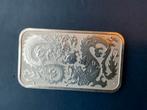 1 OZ rectangle dragon zilverbaartje uit 2020, Ophalen of Verzenden