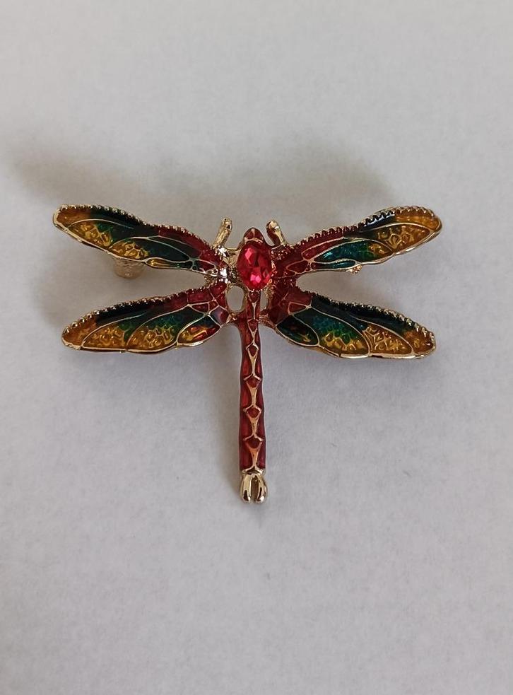 Libelle broche, Sieraden, Tassen en Uiterlijk, Broches, Nieuw, Overige materialen, Overige kleuren, Minder dan 4 cm, Ophalen of Verzenden