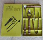 Vintage barset cocktail set flesopener kurkentrekker lepel, Ophalen of Verzenden, Gebruikt, Rvs of Chroom, Bestekset