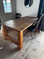 Hardhouten eettafel - 100x190 cm, Huis en Inrichting, Tafels | Eettafels, Ophalen, Gebruikt, Eikenhout, 50 tot 100 cm