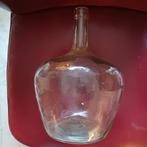 Sier fles groot glas ovaal of vaas, Antiek en Kunst, Antiek | Glas en Kristal, Ophalen of Verzenden