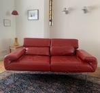 Rolf Benz Plura, warm donkerrood leder multifunctioneel, Huis en Inrichting, Banken | Bankstellen, Ophalen, Gebruikt, 100 tot 125 cm