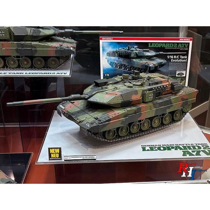 RC tank Tamiya 56047 bouw pakket 1:16 RC Leopard 2 A7V Full, Hobby en Vrije tijd, Modelbouw | Auto's en Voertuigen, Nieuw, Tank