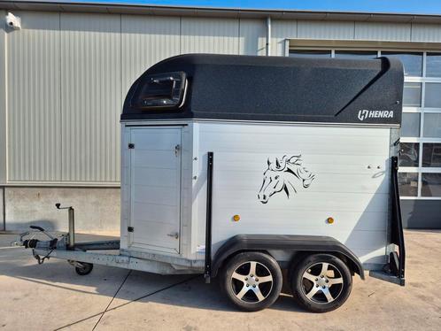Henra 1.5 paards trailer, Dieren en Toebehoren, Paarden en Pony's | Trailers en Aanhangwagens, Gebruikt, 1½-paards trailer, Aluminium