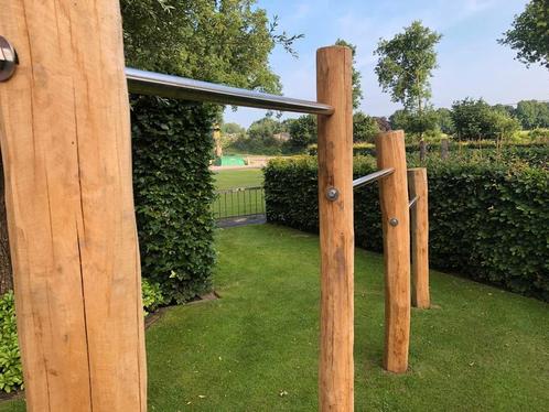 Duikelstang - Robinia palen met RVS buizen, Kinderen en Baby's, Speelgoed | Buiten | Speeltoestellen, Nieuw, Overige typen, Ophalen