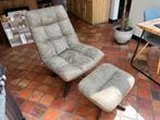 lounge stoel met beenrust - groen, Ophalen, Zo goed als nieuw, Microsuede