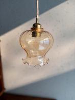 Vintage Frans amber kleur Glas lamp kapjes, Ophalen of Verzenden
