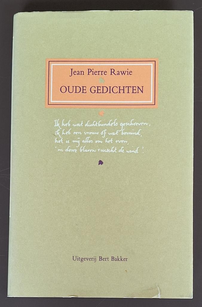 Oude gedichten - Jean Pierre Rawie, Ophalen of Verzenden, Gelezen, Jean Pierre Rawie