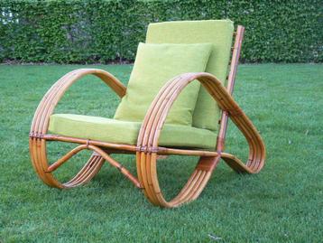 Fraaie Vintage Rotan Rohé Fauteuil Stoel 50/60 beschikbaar voor biedingen