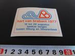 sticker Hart van brabant 1977 Beekse Bergen Tilburg Hilvaren, Verzamelen, Stickers, Ophalen, Zo goed als nieuw, Bedrijf of Vereniging