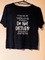 Grappig crop shirtje - Maat XS, Kleding | Dames, Ophalen, Zwart, Zo goed als nieuw, Korte mouw