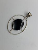 T98 Prachtige zilveren hanger onyx, Sieraden, Tassen en Uiterlijk, Kettinghangers, Overige voorstellingen, Ophalen of Verzenden