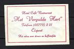 2706 Elspeet hotel cafe rest HET VERGULDE HERT, Verzamelen, Ophalen of Verzenden, Nederland