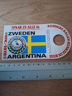 Sticker WK78 Zweden, Ophalen of Verzenden, Zo goed als nieuw, Sport