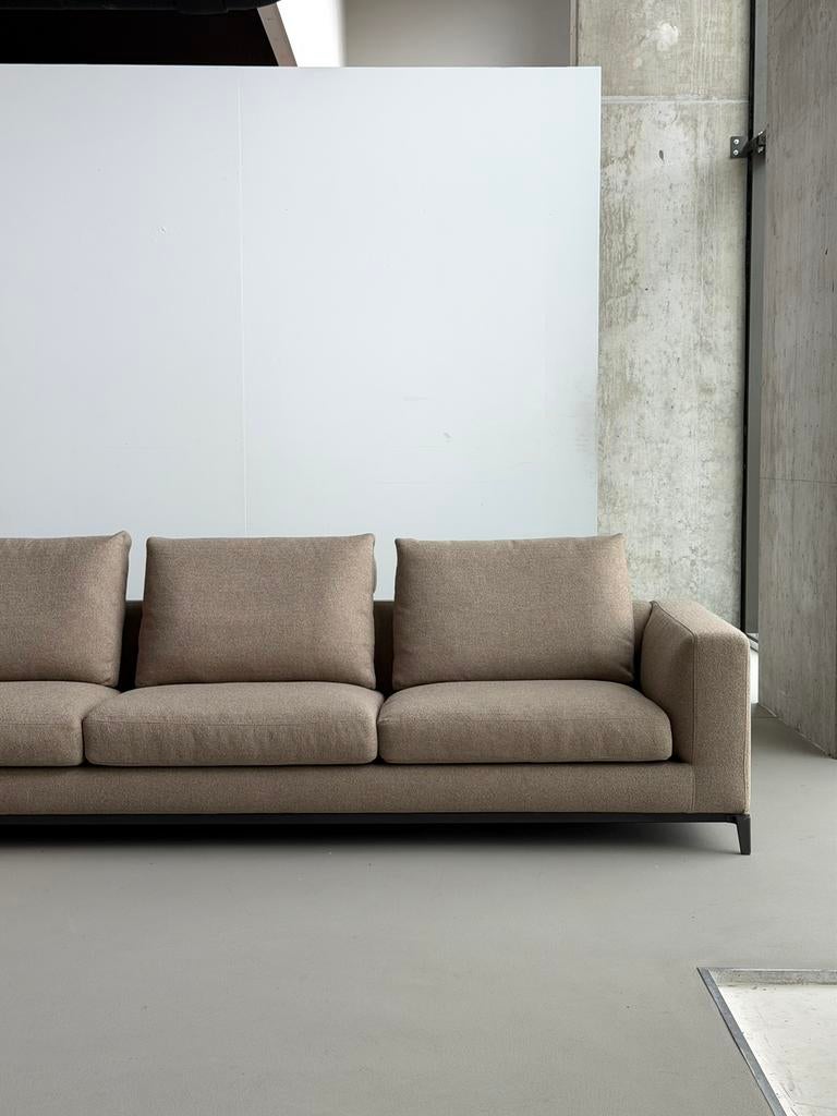 Minotti Andersen Hoekbank | Mocca | NIEUWSTAAT + Garantie, Overige materialen, Hoekbank, 300 cm of meer, Ophalen of Verzenden