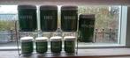 Complete set kruiden en voorraadbussen emaille, Ophalen of Verzenden